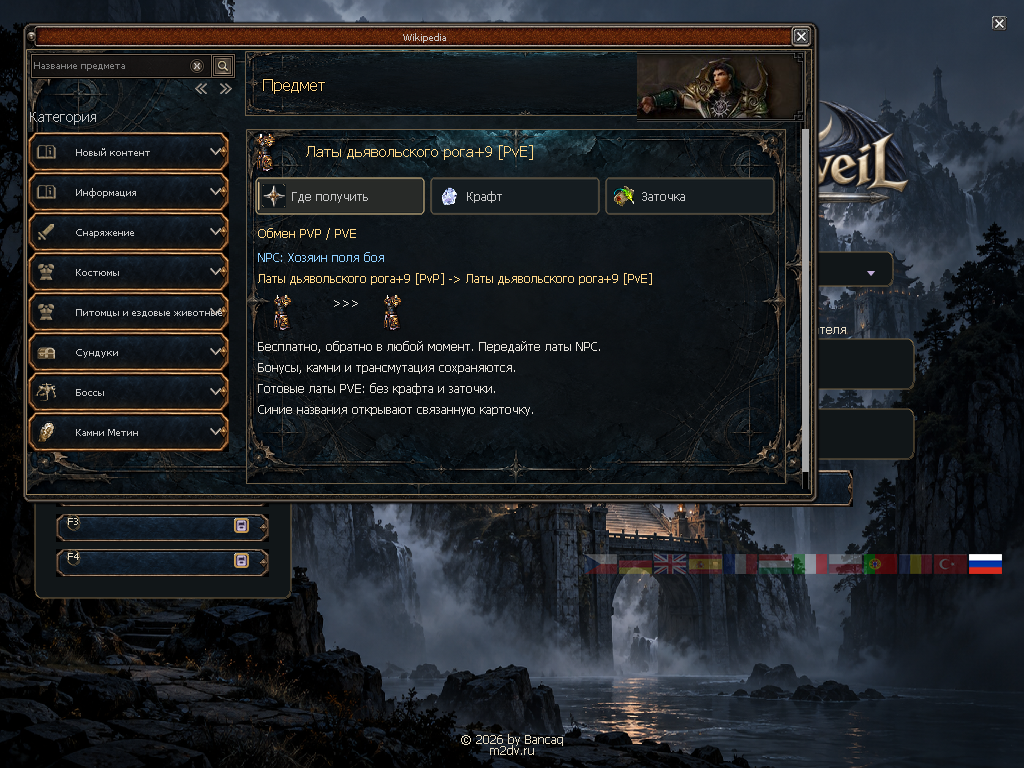 PvE-латы и оружие