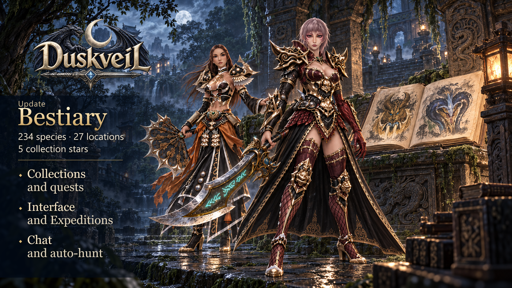 Bestiary and Duskveil updates