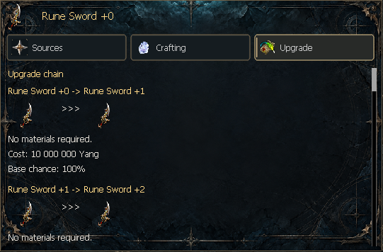Upgrade and switch specialisation